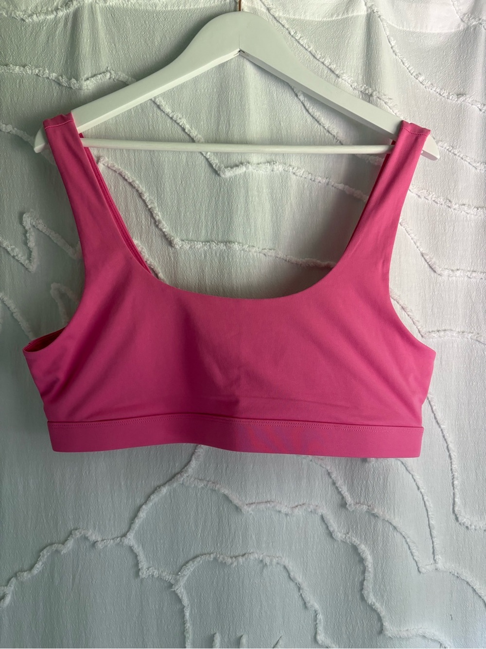 Fabletics Lola Low Impact Sports Bra 1X Marble Pink Wireless Yoga Gym